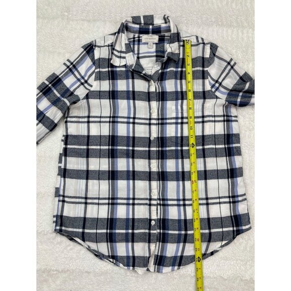 Lucky Brand Womens Plaid Shirt Small Long Sleeve Button Down Top - Picture 6 of 7